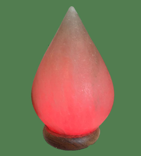 Himalayan Salt Lamp Red Tear Drop (White crystal with red bulb)